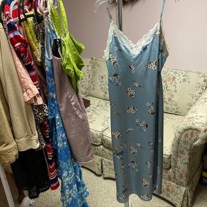 Floral light blue dress